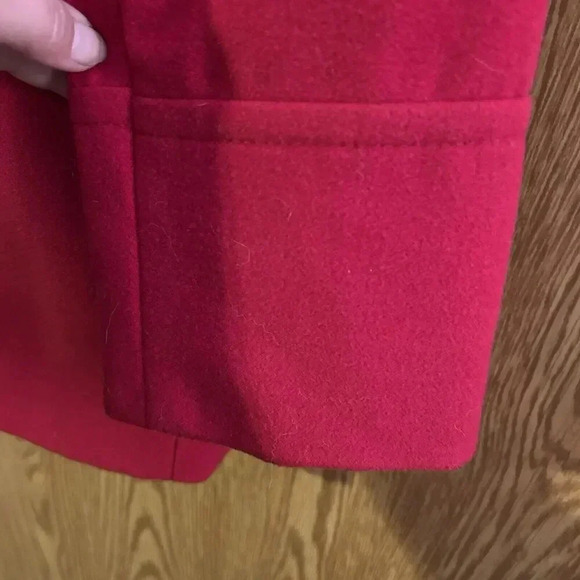 Liz Claiborne Pea Coat Large Red - Picture 4 of 9